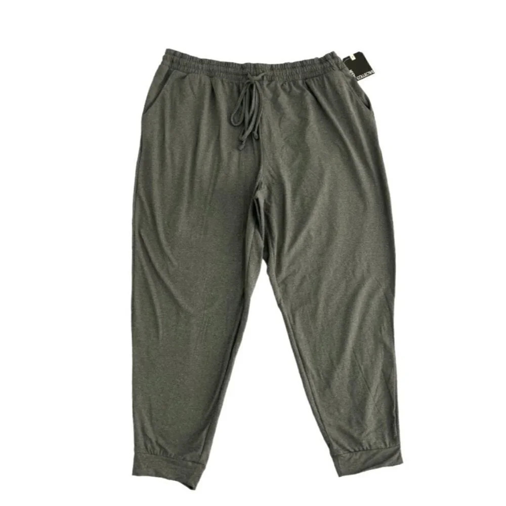 ALIGN COLLECTIVE Women's Fleece drawstring waist Jogger Plus Size 3X Gray